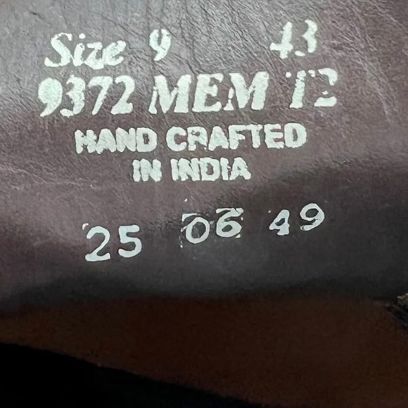 Paul Smith Dark Brown Leather Square Toe Lace Up Brogue Dress Shoes UK Size 9 - Picture 9 of 10